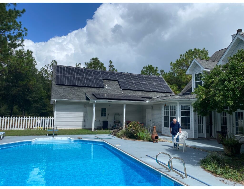 Rooftop with solar power