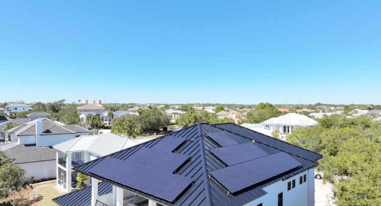 Rooftop with solar power