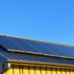 solar panels on metal roof