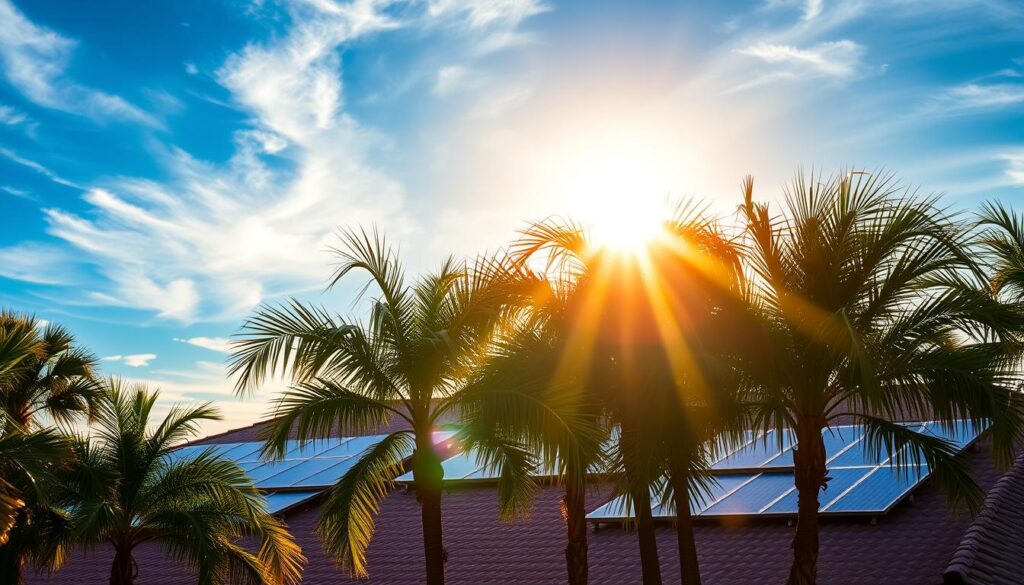 Gulf Breeze solar solutions on rooftop. Gulf Breeze solar solutions on rooftop.