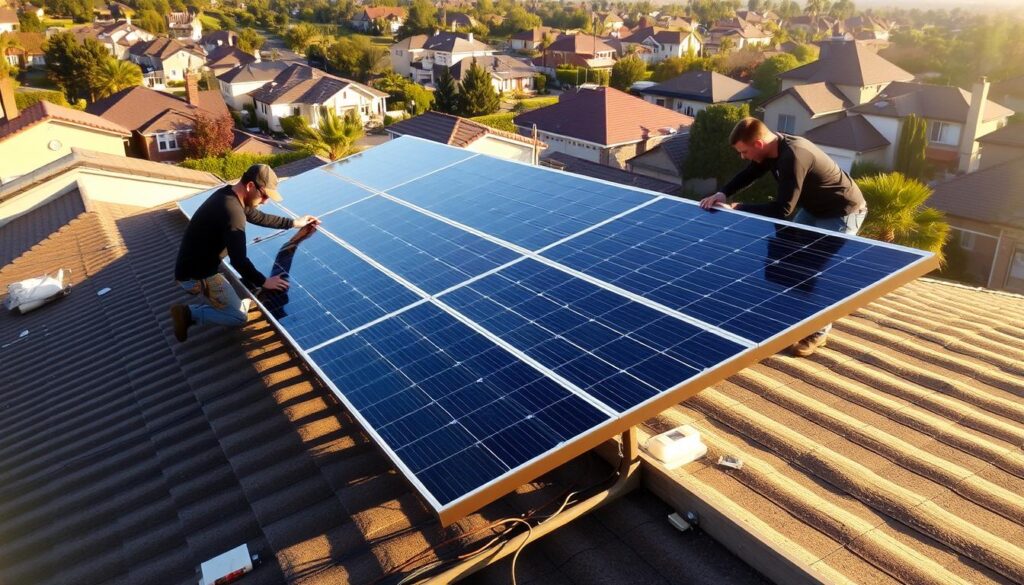 solar panel installation