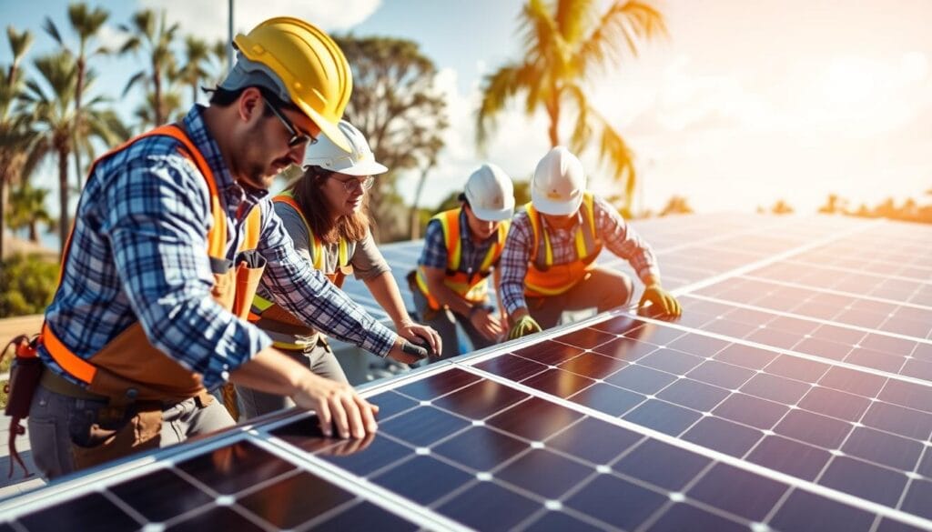 solar panel installation process Laurel Hill