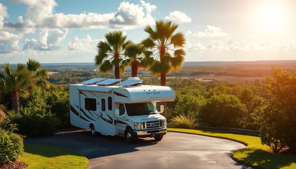 RV solar installation in Florida Panhandle