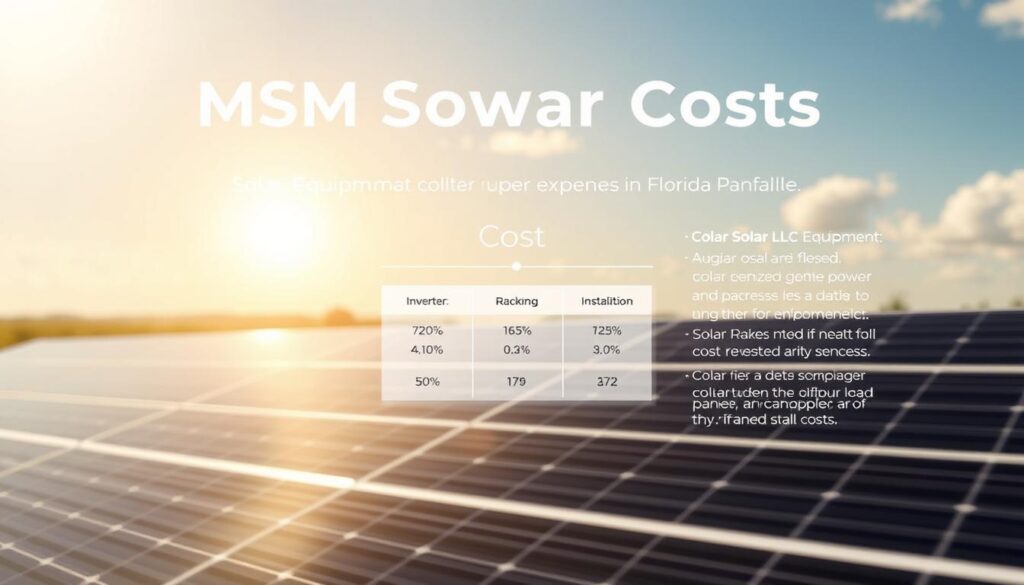 solar equipment costs