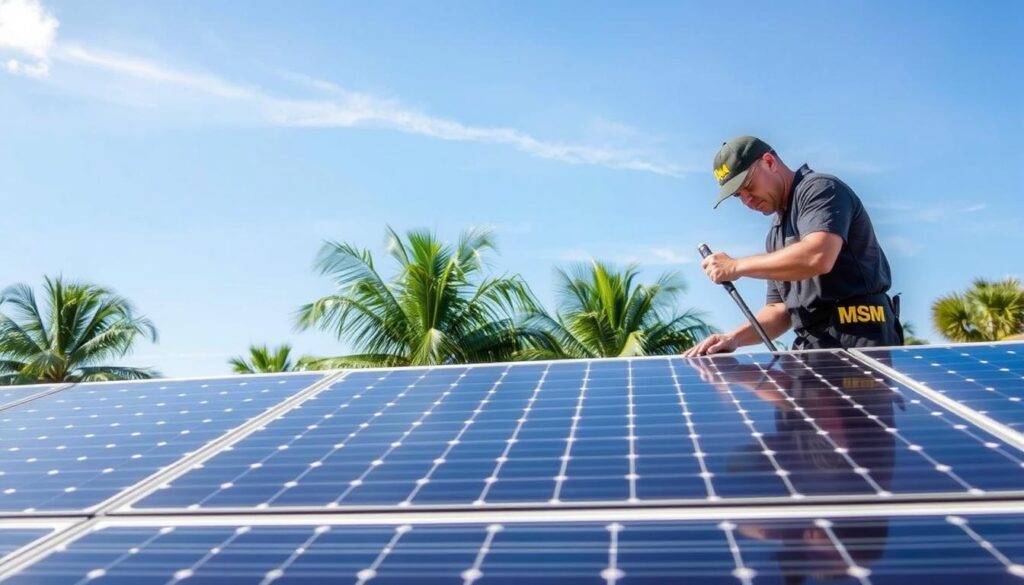 solar panel maintenance