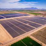 A large solar farm in Arizona showcasing renewable energy development.