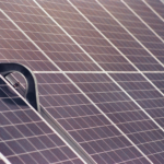 Detailed view of solar panels harnessing clean energy through photovoltaic technology.
